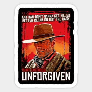 Clint Eastwood Unforgiven Design Sticker